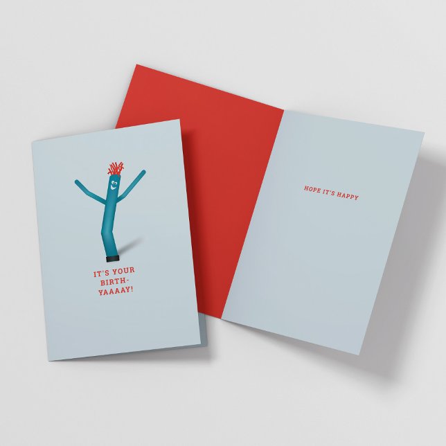 Ballongkillarna i grattis på födelsedagen kort (Skapare uppladdad)