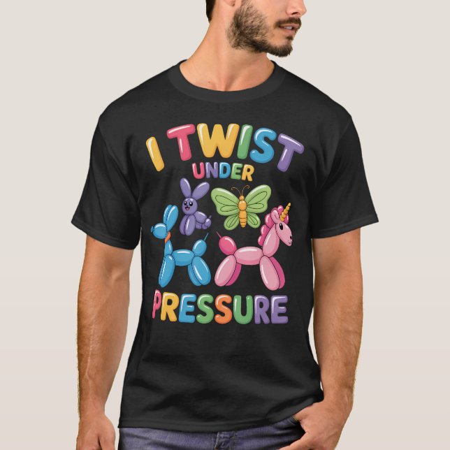 Ballongkonstnär jag vrider under tryck ballong t shirt (Framsida)