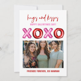 Ballongkort för höns och kyss XOXO Galentines Day Inbjudningar