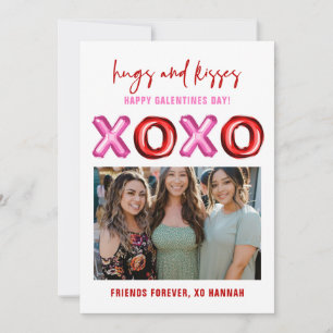 Ballongkort för höns och kyss XOXO Galentines Day Inbjudningar
