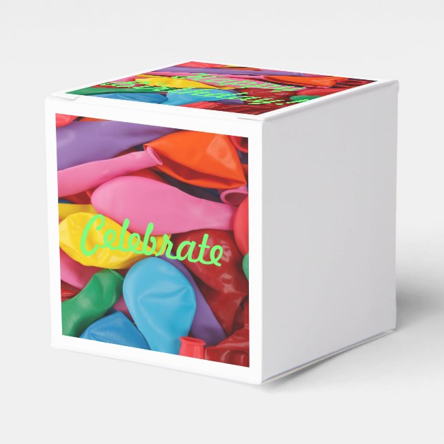 Ballonglådan på födelsedagen! presentaskar (Framsidan Sidan)