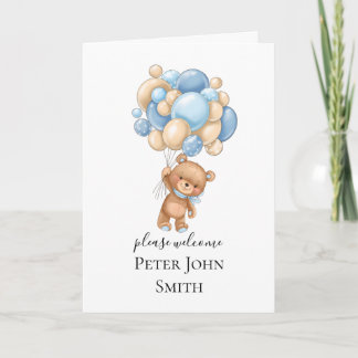 Ballongmeddelande om nalle kort