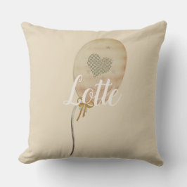 Ballongmonogram med hjärta kudde