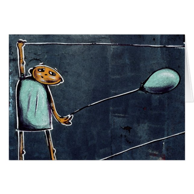 Ballongpojke Hälsningskort (Framsidan Horizontal)