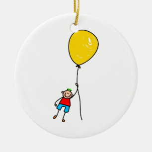 Ballongpojke Julgransprydnad Keramik