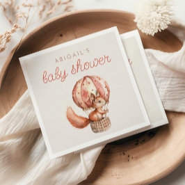 Ballongskugga för Cute Red Squirrel Ballon Baby Sh Pappersservett