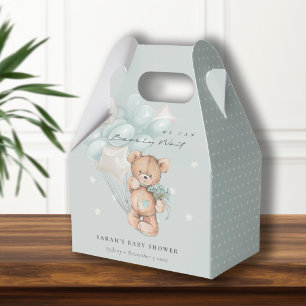 Ballongskugga för spädbarn i kute med blått fack presentaskar