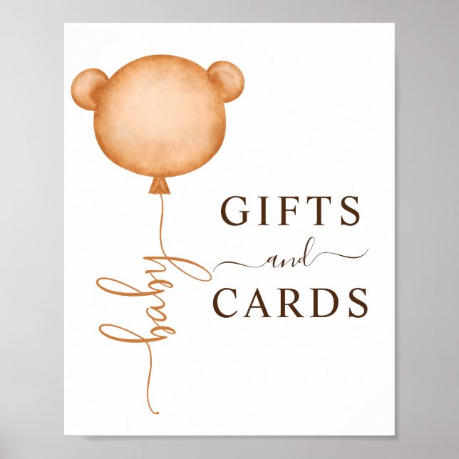 Ballongskuva för presenter och kortskylt poster (Framsidan)