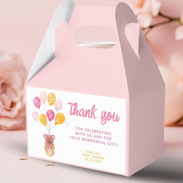 Ballongskuvret i Cute Nalle Tack Presentaskar (Skapare uppladdad)