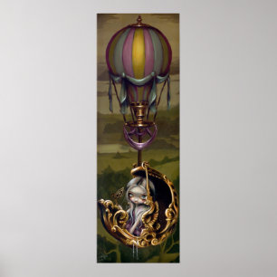 Ballongtriumfvagn - tryck för rokokoSteampunk