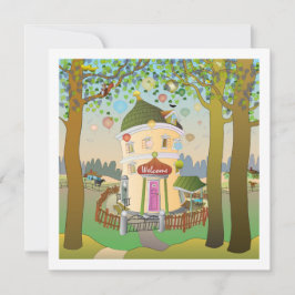 Ballonhouse Birthday-inbjudan Inbjudningar