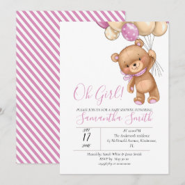 Balloninbjudan för nalle inbjudningar