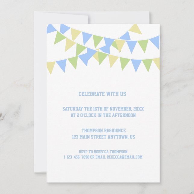 Balloninbjudan på födelsedagen inbjudningar (Framsida)