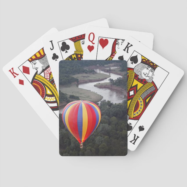 Balloningen Hett-Luft över floden Mara Casinokort (Baksidan)