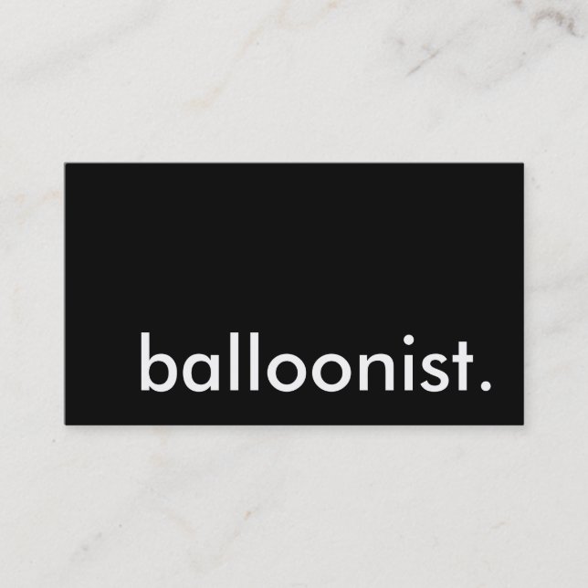 ballonist. visitkort (Framsida)
