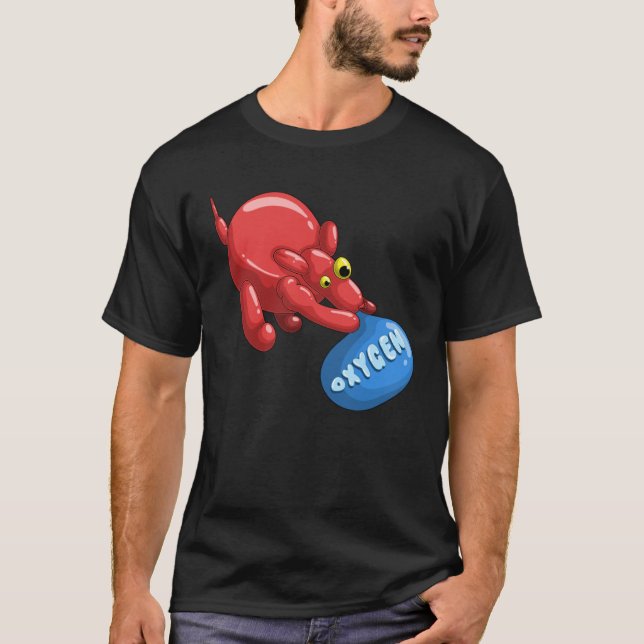 Ballonlegering Animaliskt Hund Inhalationssyrgas T Shirt (Framsida)