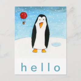 Ballonmus & Penguin Vykort