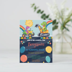 Ballonpojken Back to school i dinosaurer Vykort