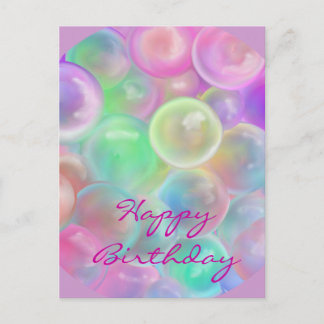 Ballons-Lycklig Birth. Postkarte Vykort