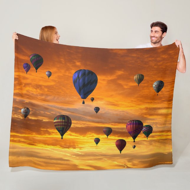 BALLONS PÅ SUNSET FLEECEFILT (På plats)