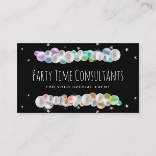 *~* Ballons Rainbow Party händelseplanerare moder Visitkort