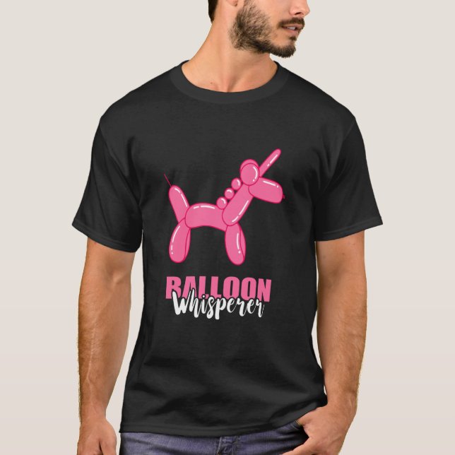 Ballonschaktspridare Unicorn Balloon Animal Balloo T Shirt (Framsida)