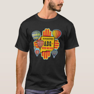 Ballonsedel över Luftballongerna Albuquerque New M T Shirt