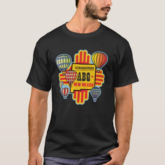 Ballonsedel över Luftballongerna Albuquerque New M T Shirt (Framsida)