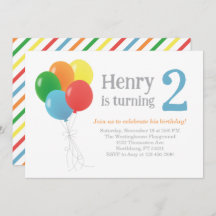 Ballonseftermiddagsinbjudan för klassisk Party