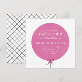 Ballonseftermiddagsinbjudan - Fuchsia Inbjudningar