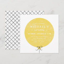 Ballonseftermiddagsinbjudan - Lemon Inbjudningar