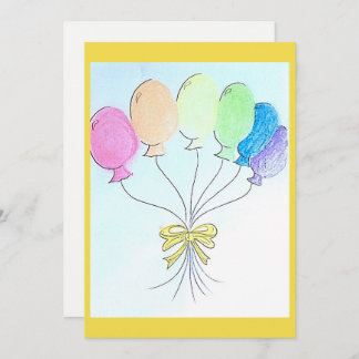 Ballonskort för födelsedagar i firande inbjudningar