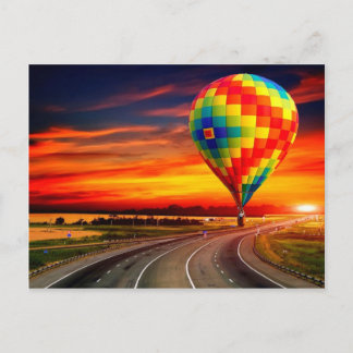 Ballonsolnedgång Vykort