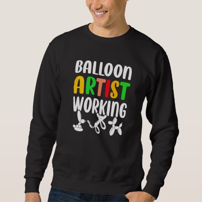 Ballonspartist Balloon Maker Bubending Boll Lång Ärmad Tröja (Framsida)