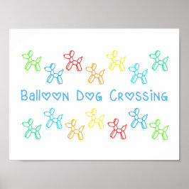 Ballonspassning av Hund Poster