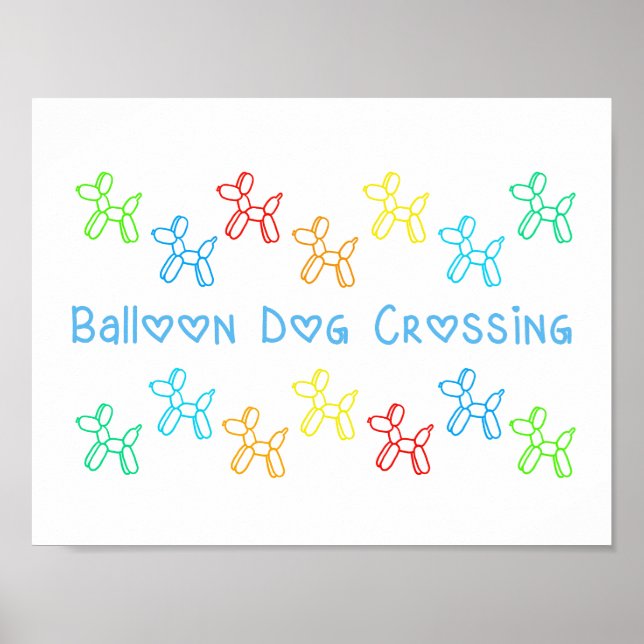 Ballonspassning av Hund Poster (Framsidan)