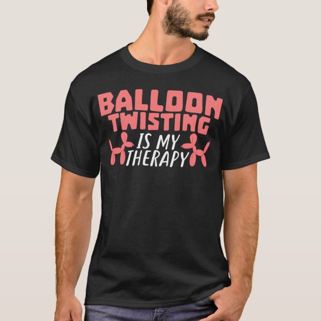Ballontuggning av Joke Twister-ballonger för terap T Shirt (Framsida)