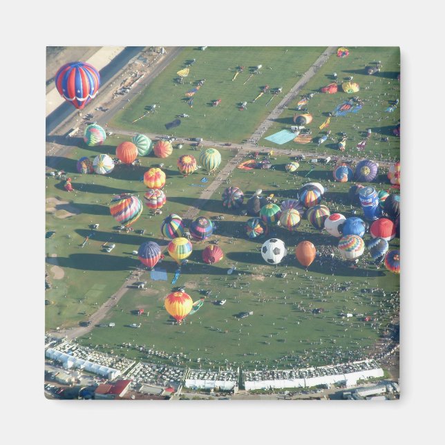 Balloon Albuquerque på morgonen Magnet (Framsidan)