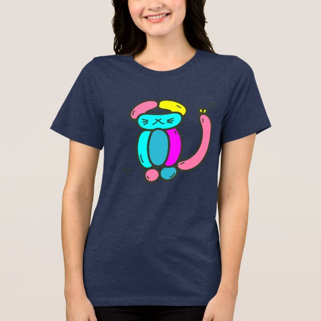 Balloon Animal Cat T-Shirt (Framsida)