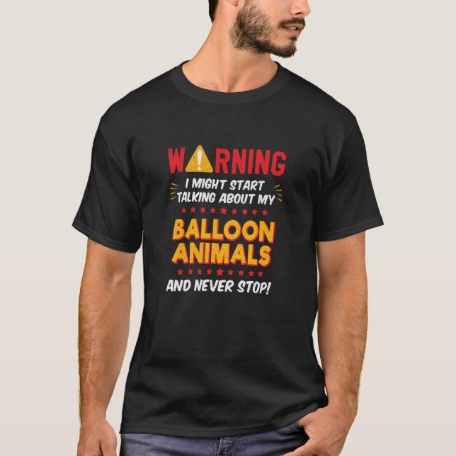 Balloon Animals Magician Joke Graphic T Shirt (Framsida)