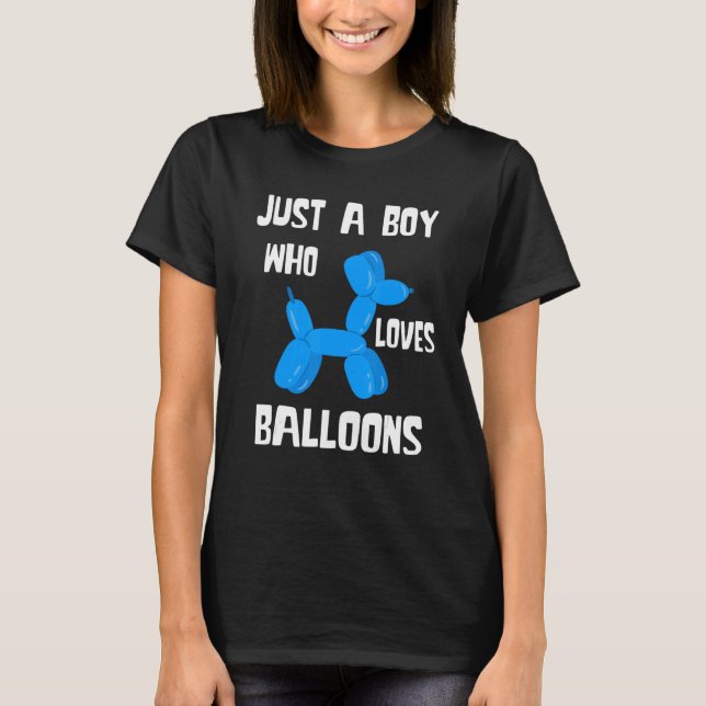 Balloon Artist Just A Boy Balloon Bender Balloon A T Shirt (Framsida)
