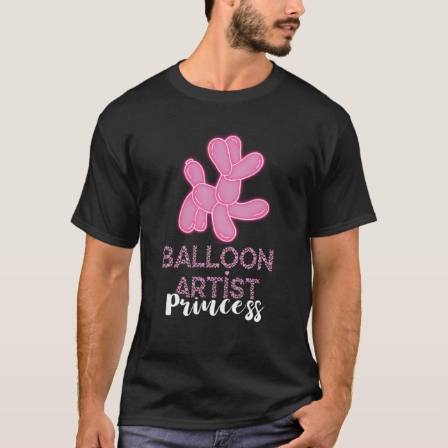 Balloon Artist Princess Balloon Twister Dog Balloo T Shirt (Framsida)