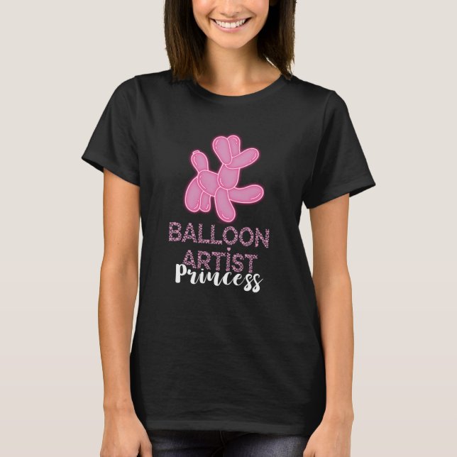Balloon Artist Princess Balloon Twister Dog Balloo T Shirt (Framsida)