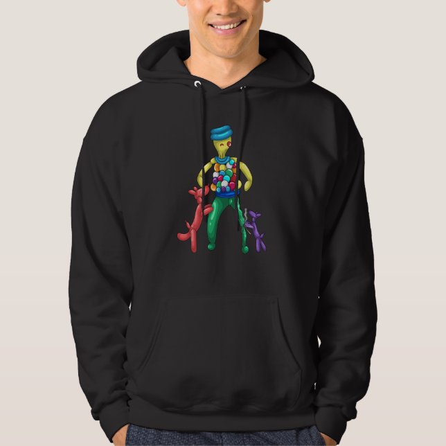 Balloon Balloon Animal Dog with Balloon Dog Dad Hoodie (Framsida)
