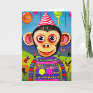 Balloon Bash Bonanza: Cute Barns födelsedag Card Kort