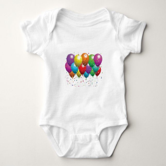 balloon_birthday_card_customize-r11e61ed9b9074290b tee shirt (Framsida)