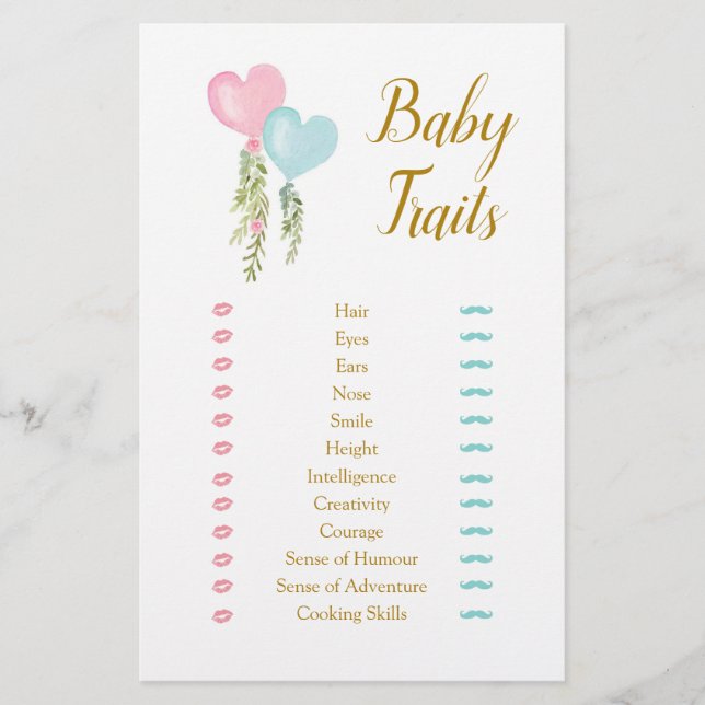 Balloon Boy eller Girl Gender Reveal Baby Traits (Framsida)