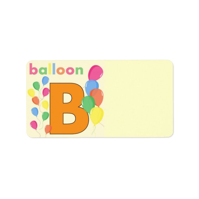 Balloon Brev B-adressetikett Adressetikett (Framsidan)