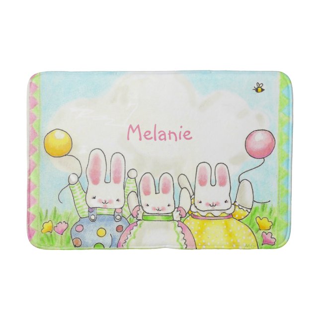 Balloon bunnies bathmat badrumsmatta (Framsidan)