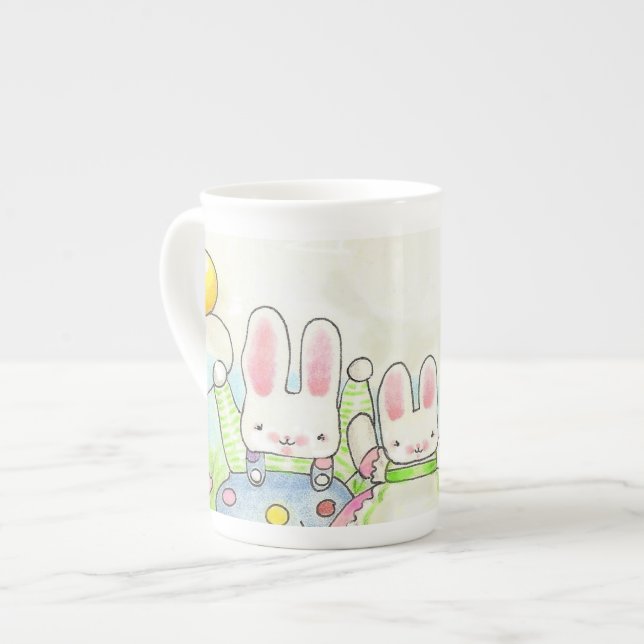 Balloon Bunny mugg Benporslin Mugg (Framsida vänster)